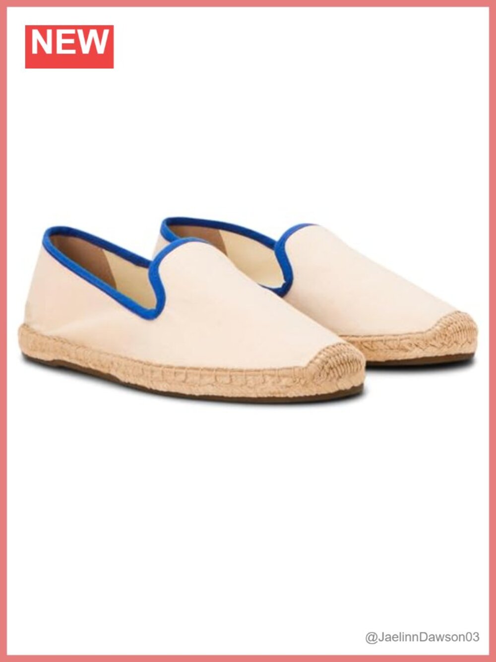 Women's Smoking Slipper Espadrille Flats - Cotton Jute Sole